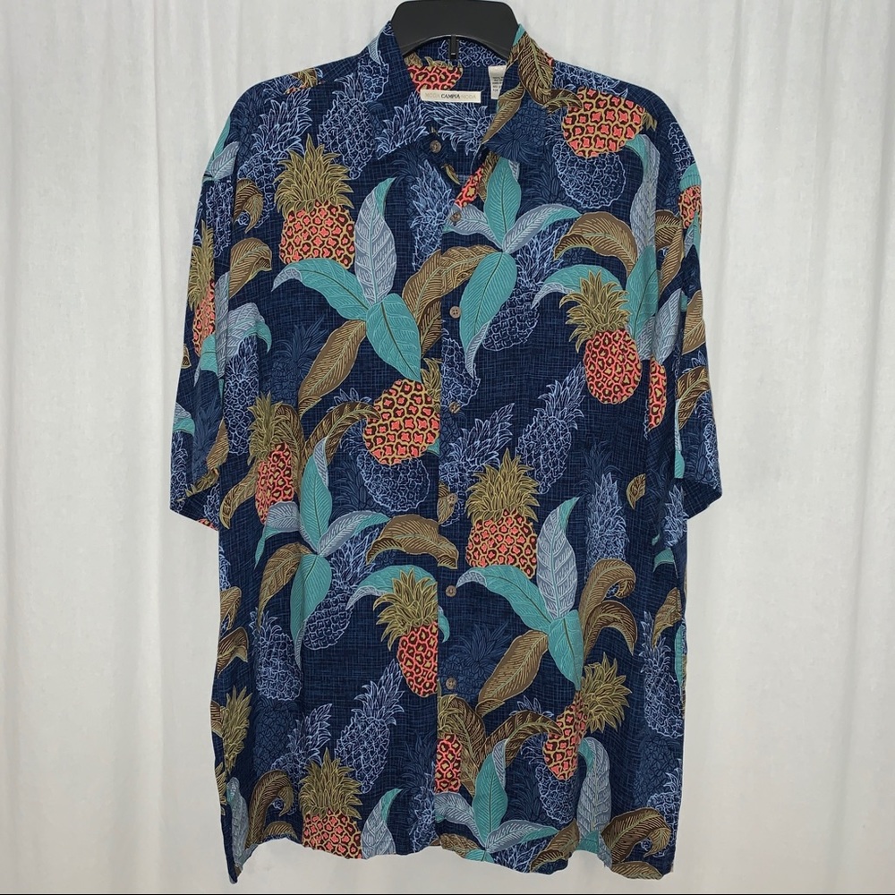 Campia Moda‎ Men’s Button Up Pineapple Shirt Size L